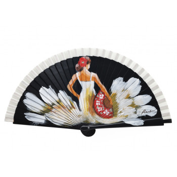 Abanico Flamenca Blanco