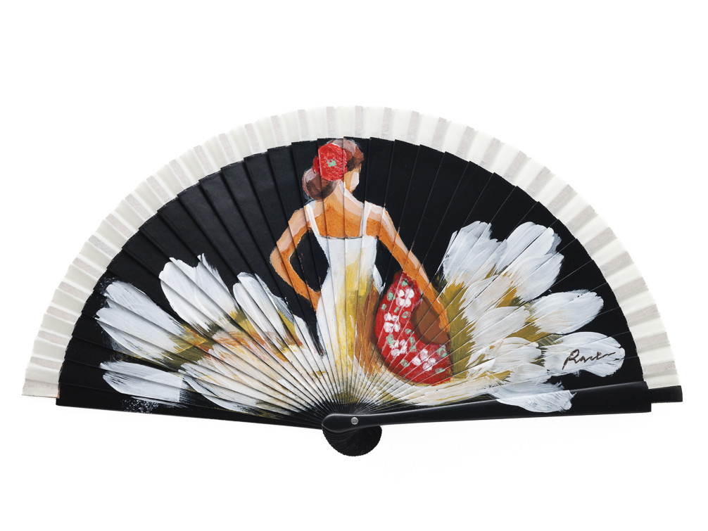 Abanico Flamenca Blanco