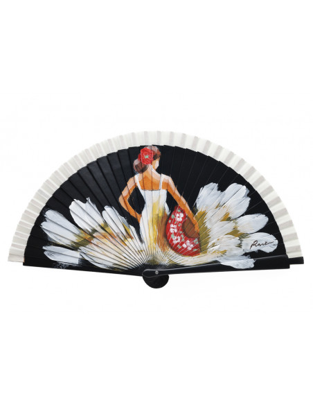 Abanico Flamenca Blanco