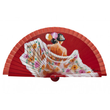 Abanico Mantón Rojo