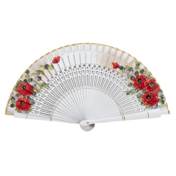 Abanico Rosal Mini Blanco