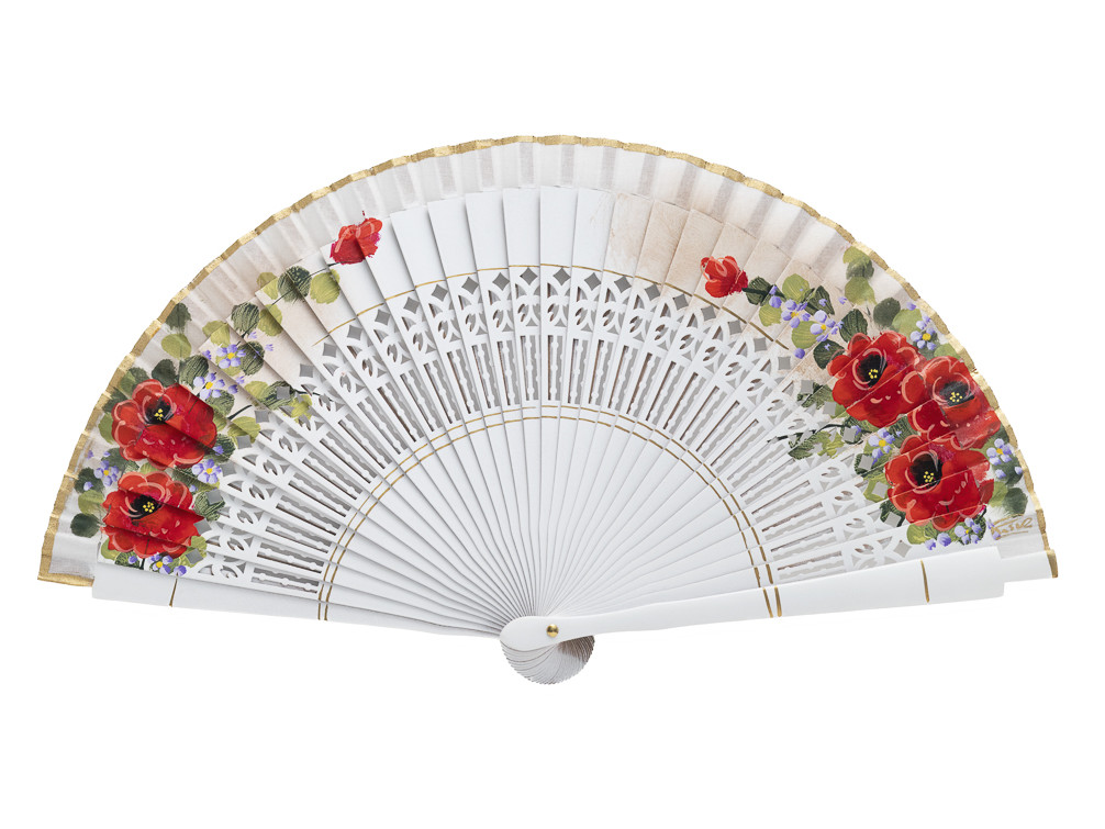 Abanico Rosal Mini Blanco