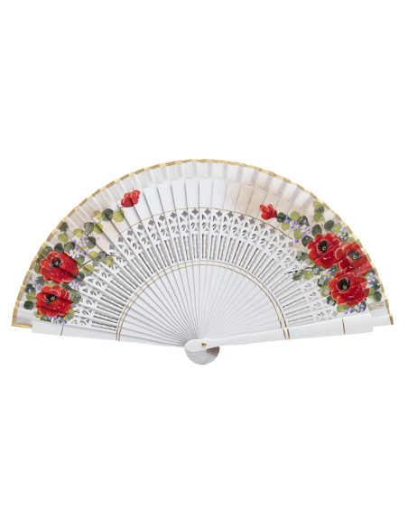 Abanico Rosal Mini Blanco