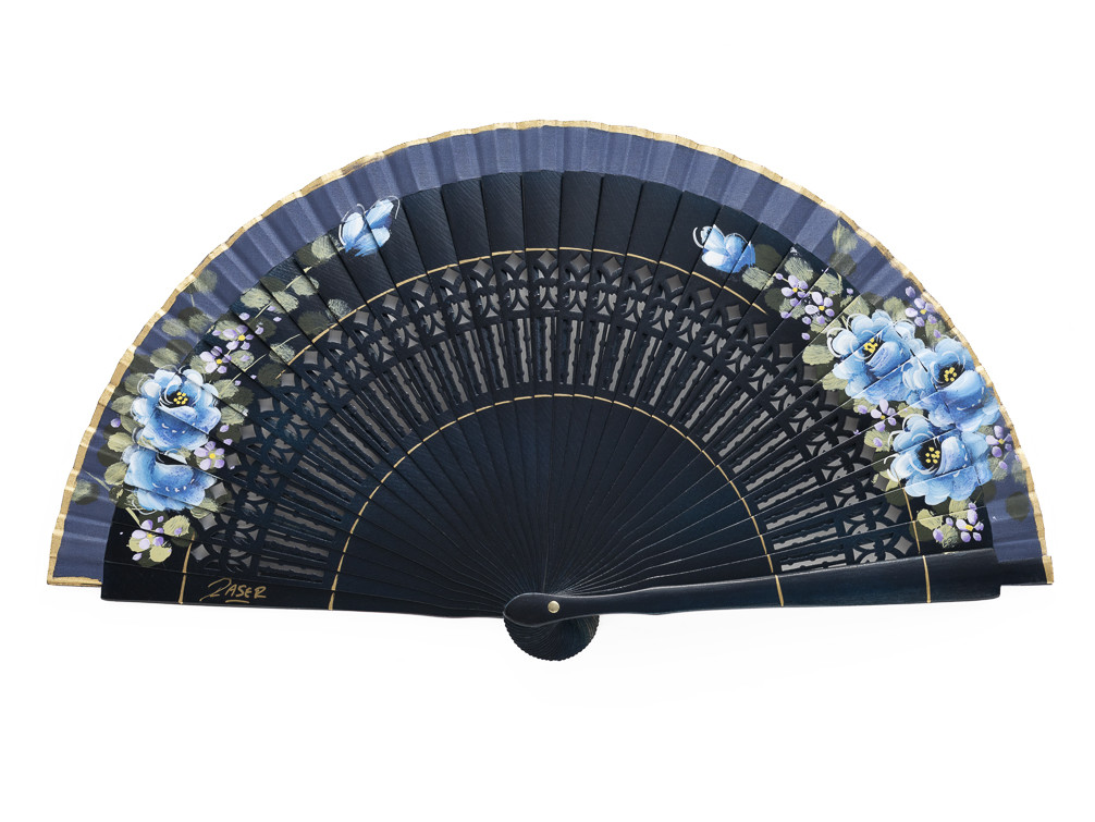 Abanico Rosal Mini Azul