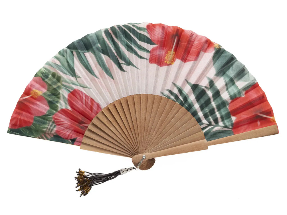 Abanico Hibiscos Rosa