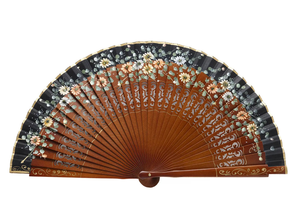 Abanico Margaritas Avellana